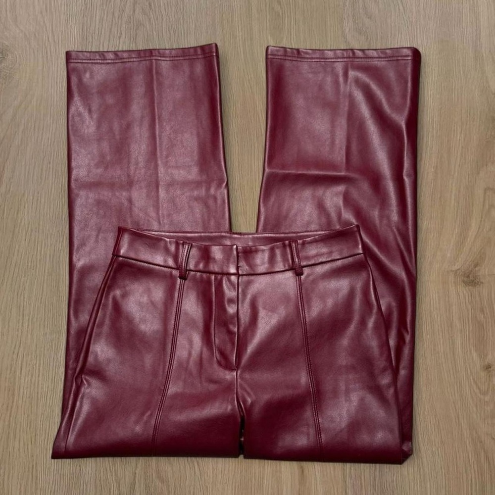 7 For All Mankind Burgundy Wide Leg Pants